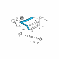 OEM 2000 Saturn LS2 Weatherstrip, Rear Compartment Lid Diagram - 24431822
