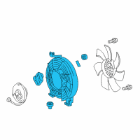 OEM Toyota Land Cruiser Fan Shroud Diagram - 88454-60052