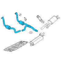 OEM 2009 Dodge Durango Converter-Exhaust Diagram - 52122125AD