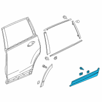 OEM 2022 Honda Pilot Garnish Assy., R. RR. Door (Lower) Diagram - 75313-TG7-A02