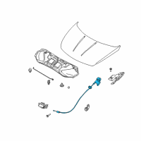 OEM 2008 Nissan Quest Cable Hood Lock Diagram - 65621-ZM70A