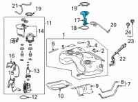 OEM 2022 Lexus NX350 Fuel Level Sensor Diagram - 7701042060