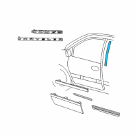 OEM 2003 Dodge Caravan Molding-Door Window Opening Diagram - 4717771AE