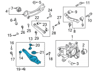 OEM Hyundai Santa Cruz ARM COMPLETE-RR LWR, LH Diagram - 55210-P2000