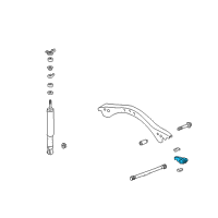 OEM 2007 Toyota Land Cruiser Torsion Bar Anchor End Diagram - 48108-60010