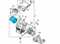 OEM 2022 Ford Bronco ELEMENT ASY - AIR CLEANER Diagram - MB3Z-9601-A