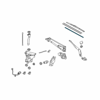 OEM 2022 Toyota 4Runner Wiper Blade Refill Diagram - 85214-53090