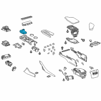 OEM 2018 Lexus RC F Cover Sub-Assembly, SHIF Diagram - 58808-24050-C7