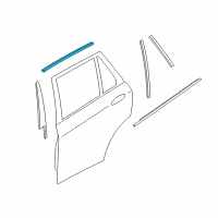 OEM 2018 BMW X5 Finisher, Window Frame, Top, Door Rear Left Diagram - 51-35-7-289-679