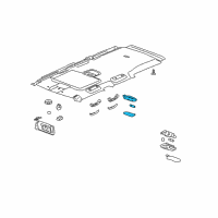 OEM 2008 Hummer H3 Rear Overhead Lamp Diagram - 15296735