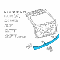OEM 2016 Lincoln MKX Reflector Panel Diagram - FA1Z-13A565-B