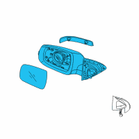 OEM Kia Outside Rear View Mirror Assembly, Right Diagram - 876201U050