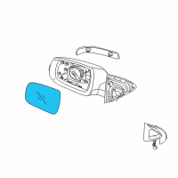 OEM 2013 Kia Sorento Outside Rear Mirror & Holder, Right Diagram - 876211U200