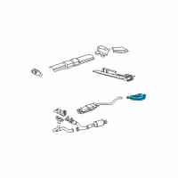 OEM 2001 Saturn L300 Exhaust Muffler Assembly (W/ Tail Pipe) Diagram - 22702670