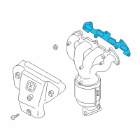 OEM 2001 Kia Rio Manifold Gasket Assembly-Exhaust Diagram - 0K30E13460C