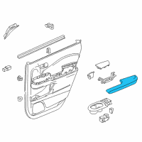 OEM 2016 Honda Pilot Armrest Assembly, Right Rear Door Lining (Wisteria Light Gray) Diagram - 83702-TG7-A01ZC