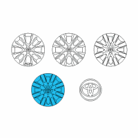 OEM 2019 Toyota Corolla Wheel Cover Diagram - 42602-02530