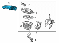 OEM 2022 Jeep Gladiator Hose-Air Cleaner Diagram - 68293165AC