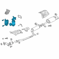 OEM 2014 Acura ILX Converter Assembly, Primary Diagram - 18180-RX0-A00