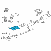 OEM 2016 Acura ILX Plate Assembly A, Floor Heat Baffle Diagram - 74600-TR3-A00