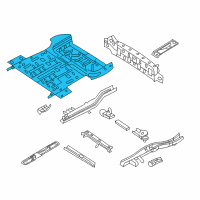 OEM 2006 Kia Sedona Panel Complete-Rear Floor Diagram - 655104D500