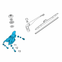 OEM 2016 Honda CR-Z Motor, Rear Windshield Wiper Diagram - 76710-SZT-G02