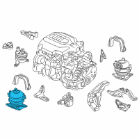 OEM 2017 Honda Ridgeline Rubber Assy., FR. Engine Mounting (ACM) Diagram - 50830-TZ5-A03