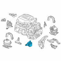 OEM 2020 Acura MDX Rubber Assembly, Transmission Mounting Diagram - 50850-TRX-A01