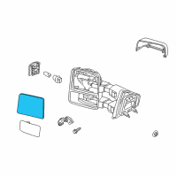 OEM 2014 Ford F-150 Mirror Glass Diagram - DL3Z-17K707-A