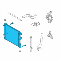 OEM 2022 Lexus LC500 Radiator Assembly Diagram - 16400-31700