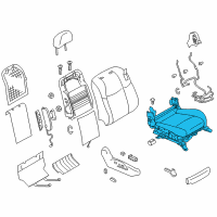 OEM 2013 Infiniti M35h Cushion Complete-Front Seat RH Diagram - 873A2-1MA2B