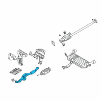 OEM 2005 Hyundai Tucson Front Exhaust Pipe Diagram - 28610-2E400