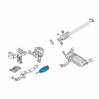 OEM 2009 Hyundai Tucson Catalytic Converter Assembly Diagram - 28950-37650