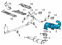 OEM 2022 Cadillac Escalade ESV Converter Shield Diagram - 12709334