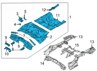 OEM 2020 Hyundai Sonata Panel Assembly-Rear Floor Diagram - 65510-L0000