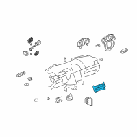 OEM Saturn Aura Heater & Air Conditioner Control Assembly (W/ Rear Window Defogger *Dark Gray Metal Diagram - 25882371