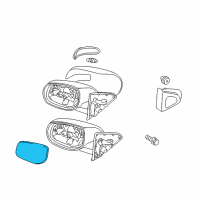 OEM 2010 Kia Forte Koup Outside Rear Mirror & Holder, Right Diagram - 876211M010