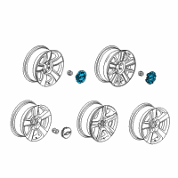 OEM 2018 Chevrolet Silverado 1500 Center Cap Diagram - 22871243