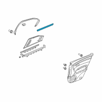 OEM 2011 Acura RL Weatherstrip, Left Rear Door (Inner) Diagram - 72875-SJA-A01