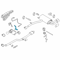 OEM 2012 BMW 335is Holder Catalytic Converter Near Engine Diagram - 18-20-7-597-064