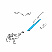 OEM 2014 Nissan Cube Rear Window Wiper Arm Assembly Diagram - 28781-1FC0A