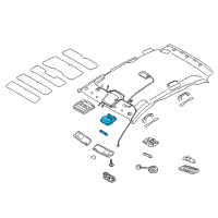 OEM 2010 Hyundai Tucson Overhead Console Lamp Assembly Diagram - 92800-2S000-MCH