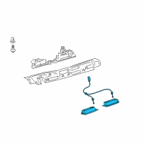 OEM 2014 Lexus LX570 Lamp Assy, License Plate Diagram - 81270-60460