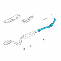 OEM 2005 GMC Envoy XUV 3Way Catalytic Convertor (W/Exhaust Manifold Pipe) Diagram - 15216000