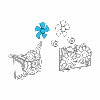 OEM 2004 Cadillac SRX Fan, Engine Coolant Diagram - 25708390