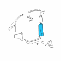 OEM 2001 Chevrolet Express 1500 Molding Asm-Center Pillar Garnish *Tm1065 Diagram - 15030877