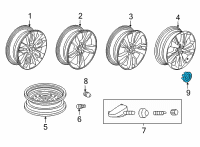 OEM 2015 Honda CR-V Cap Assembly, Aluminum Wheel Center Diagram - 44732-T2A-A31