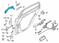 OEM 2020 Hyundai Sonata Rear Door Outside Handle, Left Diagram - 83651-L1020