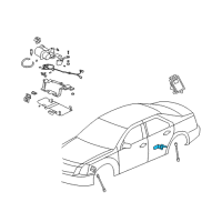 OEM 2009 Cadillac CTS Sensor, Electronic Suspension Rear Position Diagram - 88957145