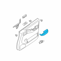 OEM 2016 Nissan Frontier Front Door Armrest, Driver Side Diagram - 80941-9CL0D